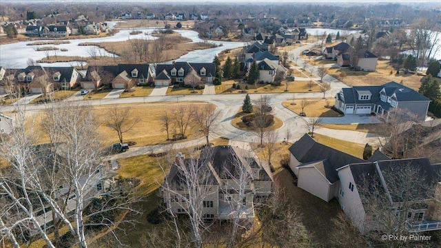 aerial view featuring a residential view