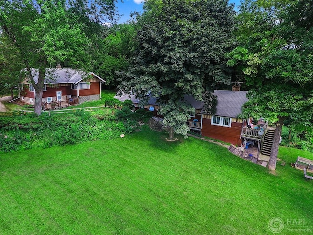 39575 N Dilleys Rd, Wadsworth, IL 60083 - view of yard featuring a deck