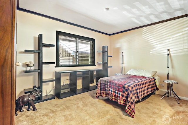 39575 N Dilleys Rd, Wadsworth, IL 60083 - carpeted bedroom featuring crown molding and baseboards