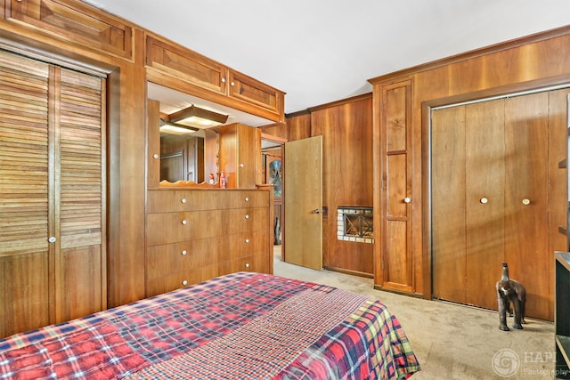 39575 N Dilleys Rd, Wadsworth, IL 60083 - carpeted bedroom with wood walls