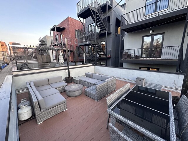 deck with outdoor lounge area