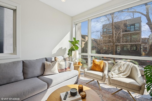 view of sunroom