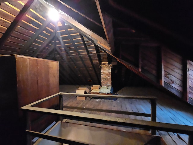 view of attic