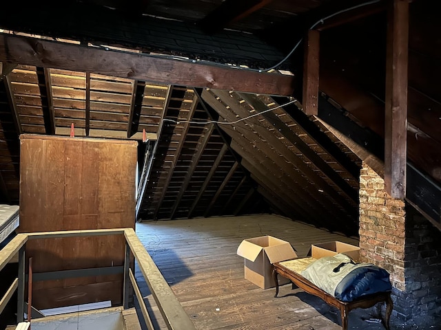 view of attic