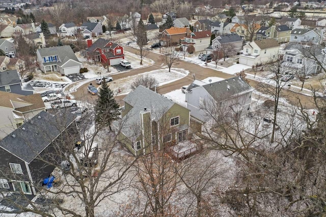 aerial view featuring a residential view