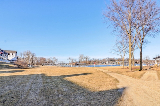 view of yard featuring a water view