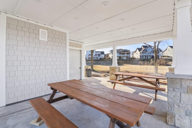 view of patio / terrace with a residential view