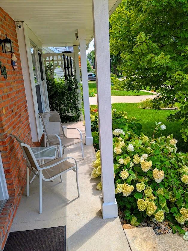 view of patio with covered porch