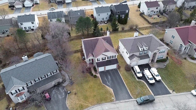 drone / aerial view featuring a residential view