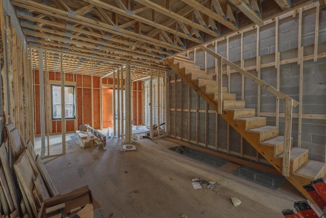 miscellaneous room with stairway