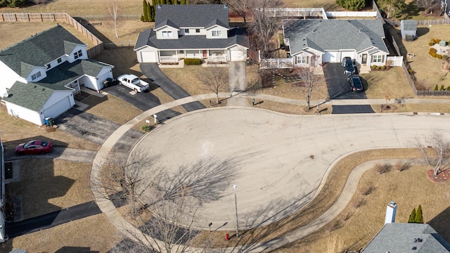 birds eye view of property featuring a residential view