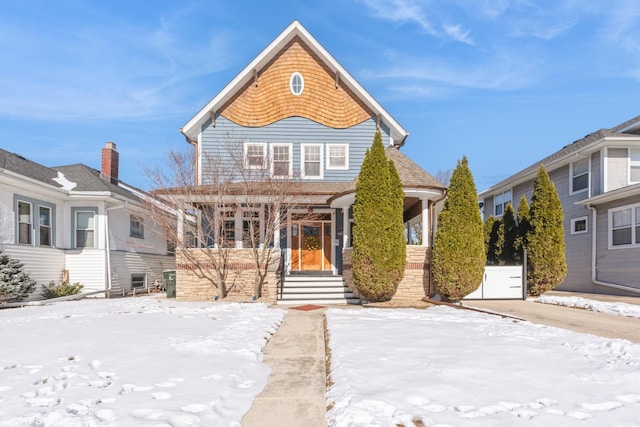 view of front of house with covered porch