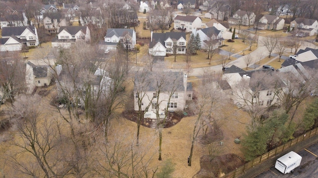 bird's eye view with a residential view