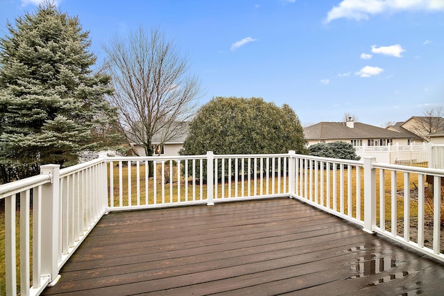 deck featuring a residential view