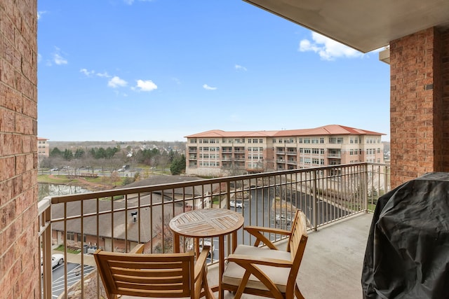 balcony with a grill