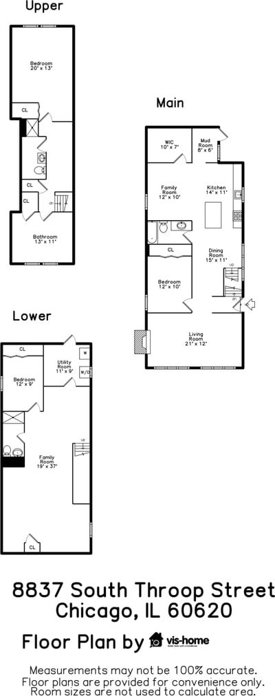8837 S Throop St, Chicago, IL 60620 - room layout