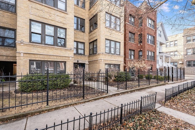 view of property with a fenced front yard