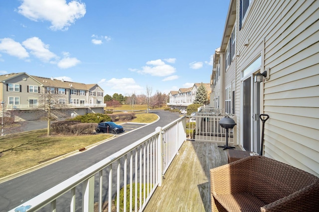 balcony with a residential view