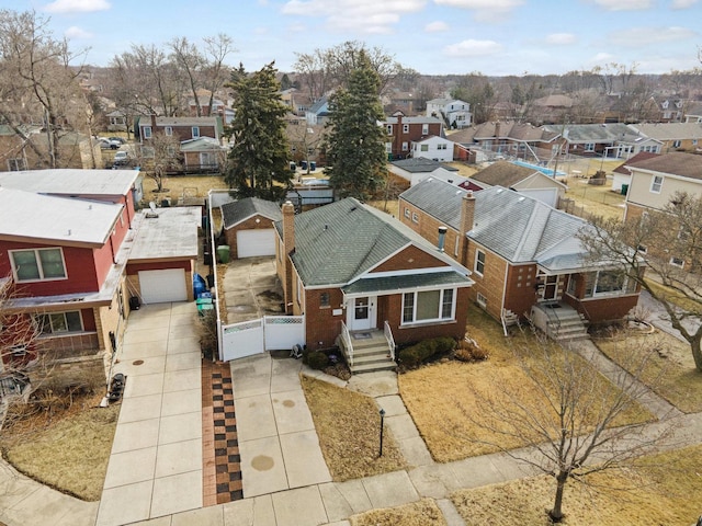 drone / aerial view featuring a residential view