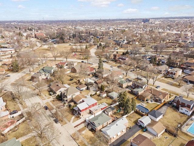 bird's eye view featuring a residential view