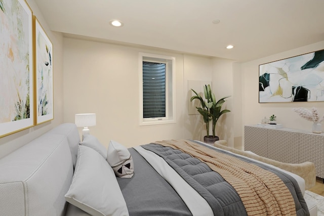 bedroom featuring recessed lighting