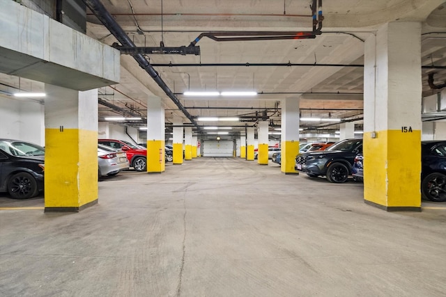 view of parking garage