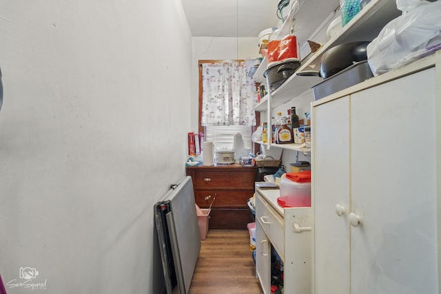 kitchen with wood finished floors