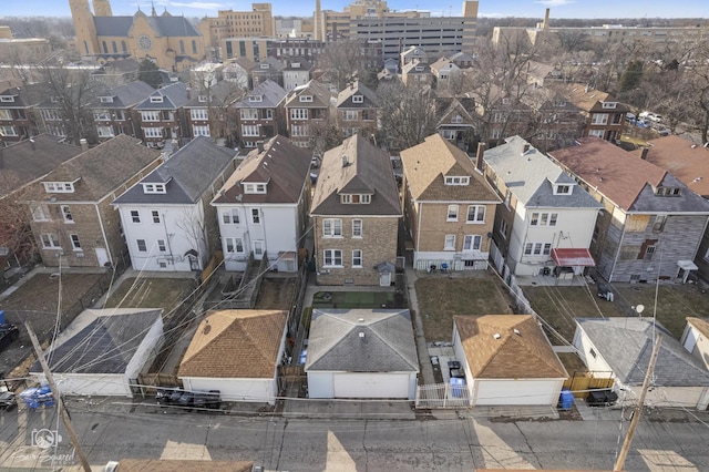 bird's eye view featuring a residential view