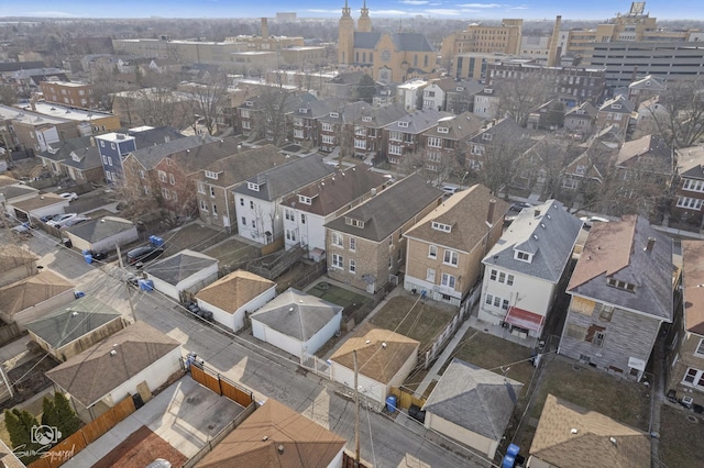 bird's eye view featuring a residential view