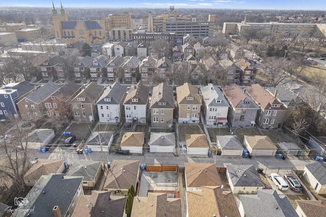 drone / aerial view featuring a residential view