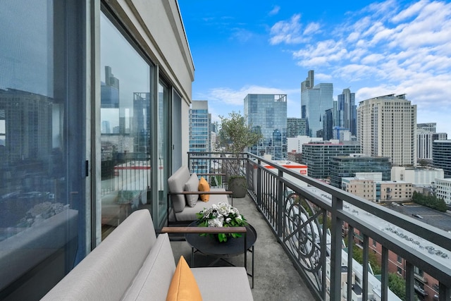 balcony with a city view