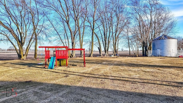 view of community jungle gym