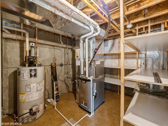 utilities with heating unit and water heater