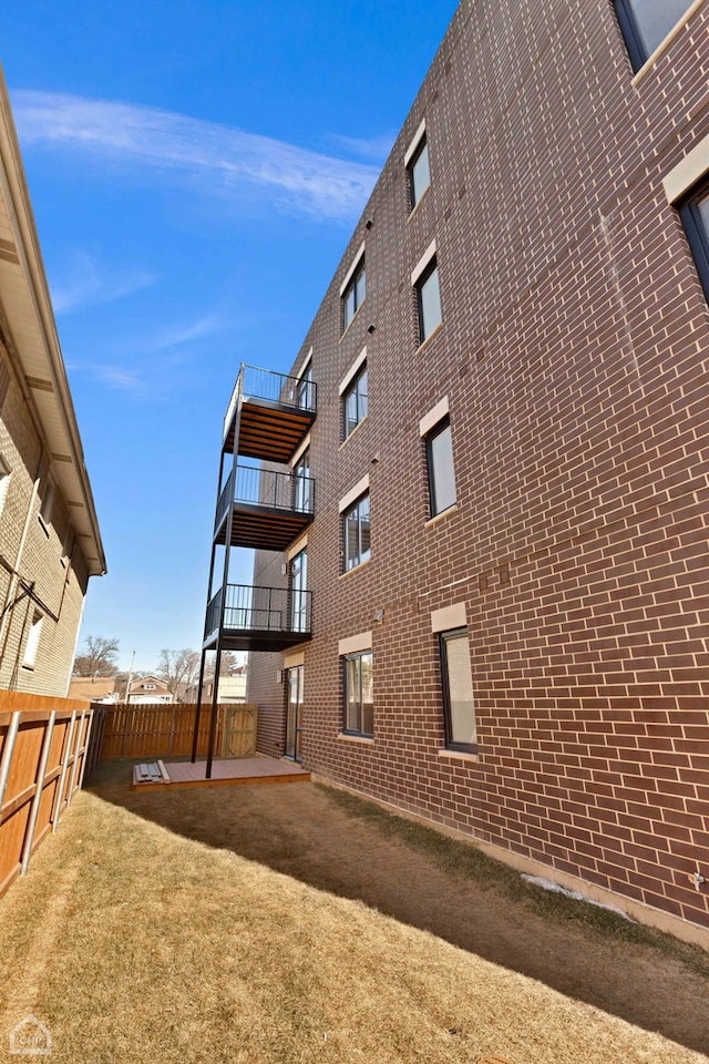 view of property with a fenced backyard