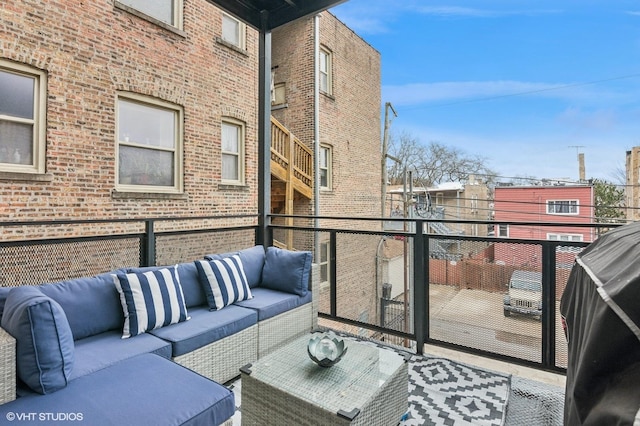 balcony with outdoor lounge area