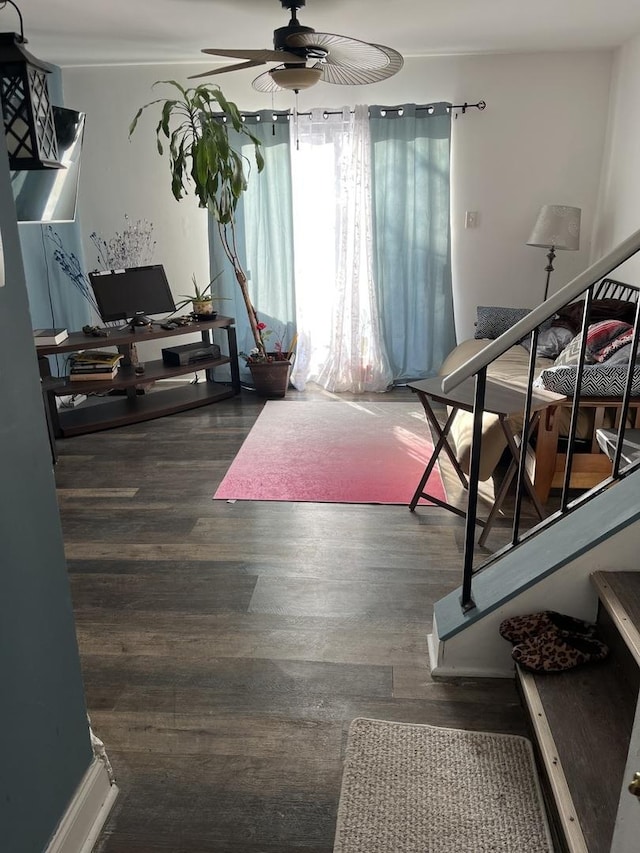 bedroom with wood finished floors