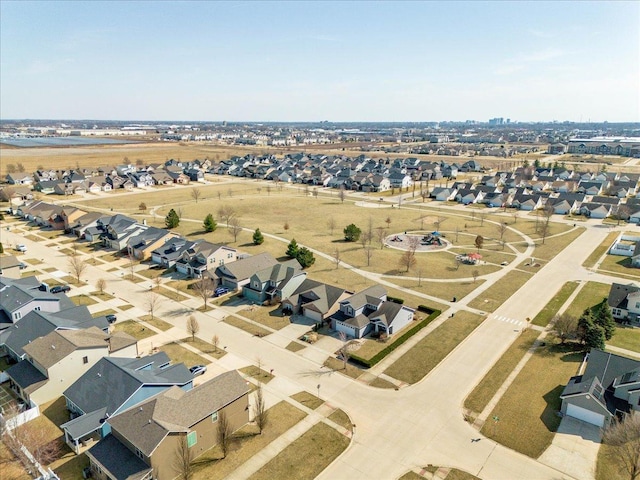 drone / aerial view with a residential view