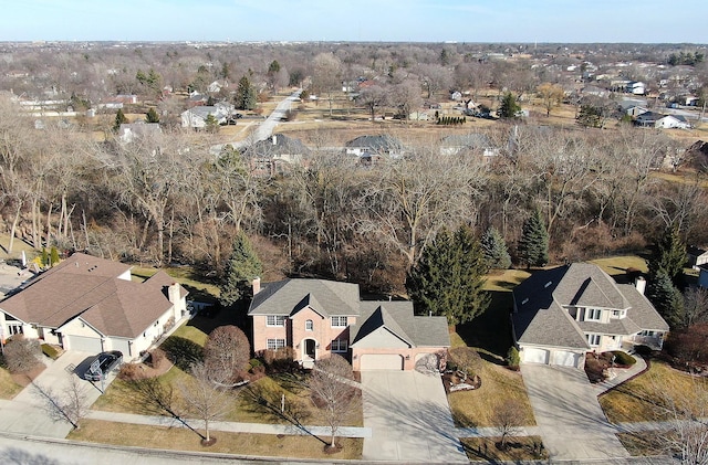 aerial view featuring a residential view