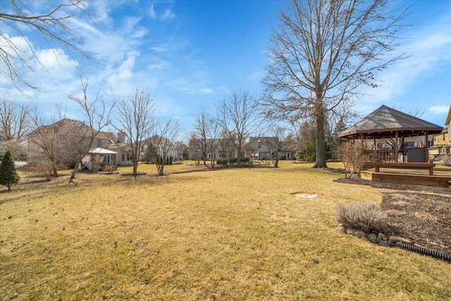 view of yard featuring a gazebo