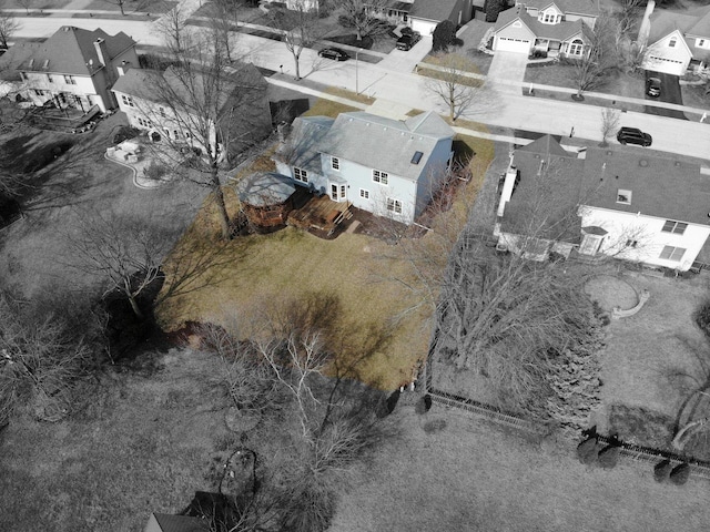 aerial view featuring a residential view