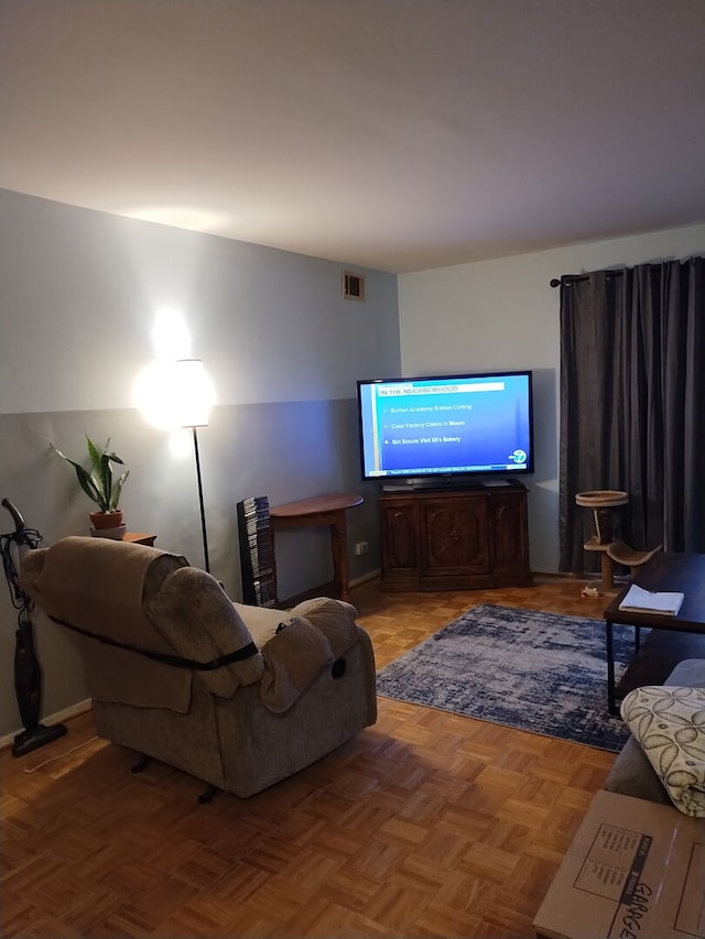 living room with visible vents