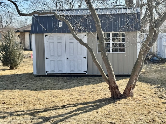 view of shed