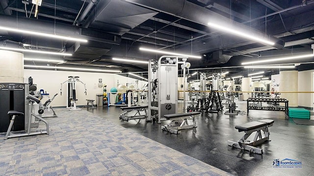 view of workout area