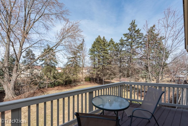 view of wooden deck