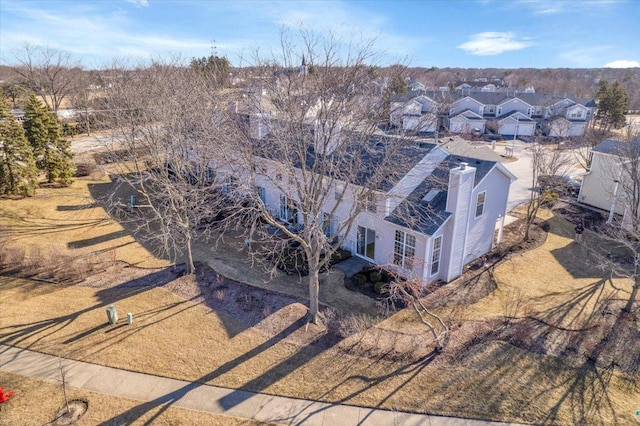 drone / aerial view with a residential view