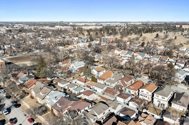 aerial view featuring a residential view