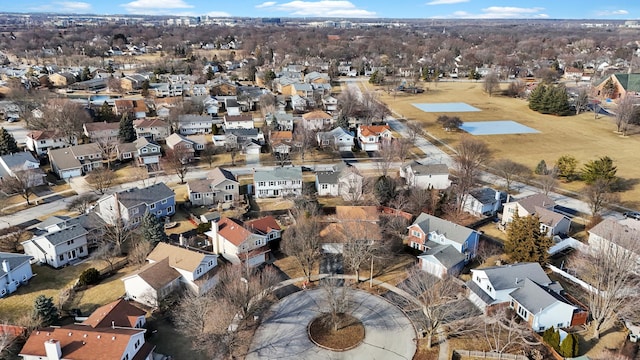 aerial view featuring a residential view