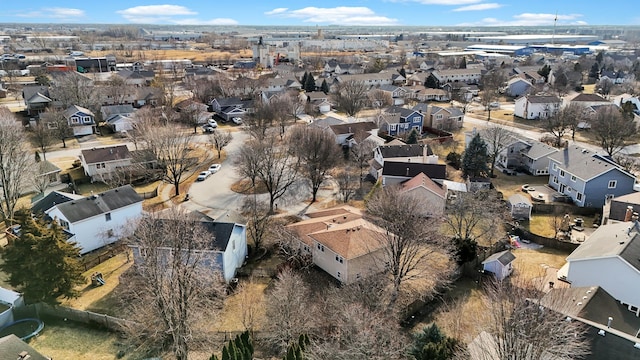 bird's eye view featuring a residential view