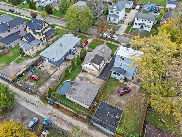 drone / aerial view with a residential view