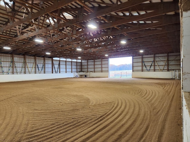 view of horse barn